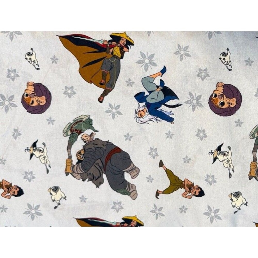 BTY, 43.5" Wide, Princess Raya and Friends Cotton Fabric